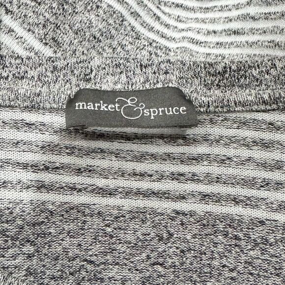 Stitch Fix Market & Spruce Grey Striped Dolman Top Women’s Medium - Picture 3 of 4